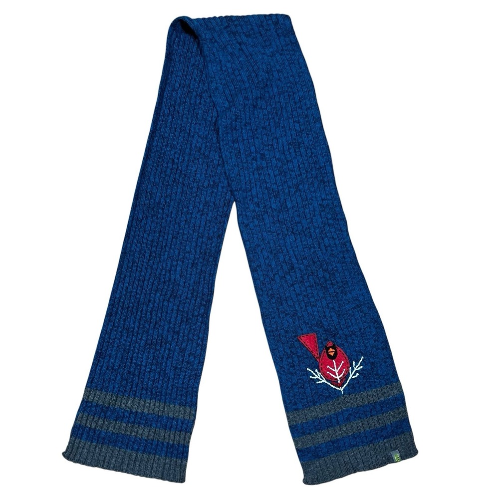 SmartWool Limited Edition Charlie Harper Cardinal Scarf Merino Wool Rib Knit